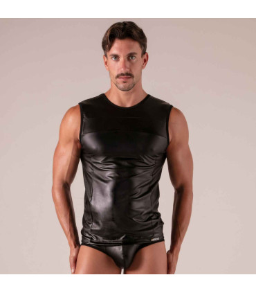 Master Tank Top - Erotic Men’s Faux Leather Tank Top Master Tank Top - Erotic Men’s Faux Leather Tank Top