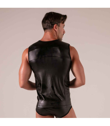Master Tank Top - Erotic Men’s Faux Leather Tank Top Master Tank Top - Erotic Men’s Faux Leather Tank Top