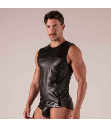 Master Tank Top - Erotic Men’s Faux Leather Tank Top Master Tank Top - Erotic Men’s Faux Leather Tank Top