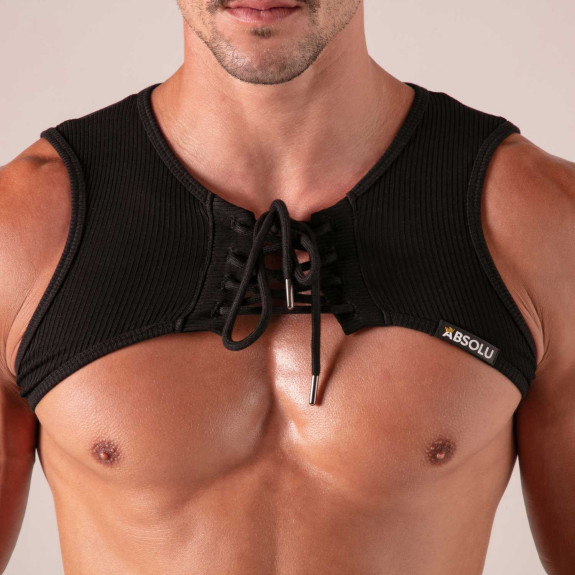 Harnais A Lacet Homme – Harnais En Tissu Côtelé Sexy | Absolu Male