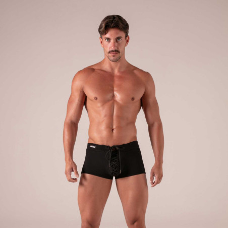 Boxer A Lacet Homme - Boxer Lacé En Coton Côtelé Sexy | Absolu Male