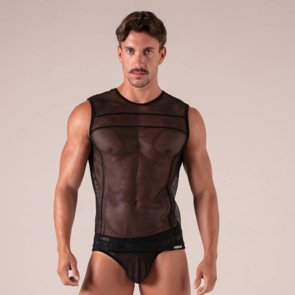 Débardeur Erotique Mesh Homme – Débardeur Séduction Sexy & Transparent | Absolu Male
