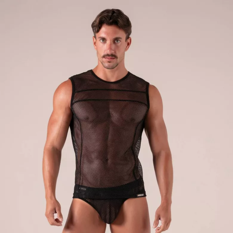 Débardeur Erotique Mesh Homme – Débardeur Séduction Sexy & Transparent | Absolu Male