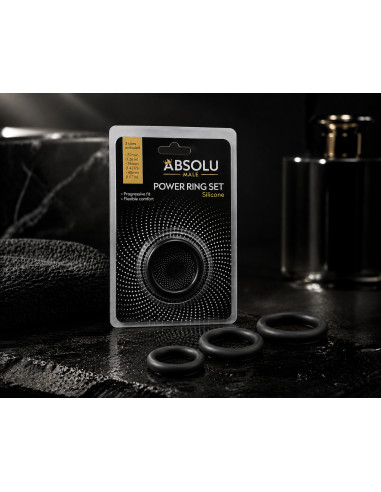 Set of 3 Cock Rings - Men's Accessories & Eroticwear | Absolu Male
