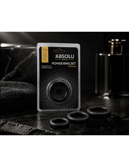 Set of 3 Cock Rings - Men's Accessories & Eroticwear | Absolu Male